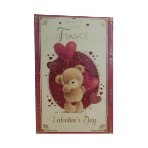 Cerdyn St Valentine Card - Fiancé