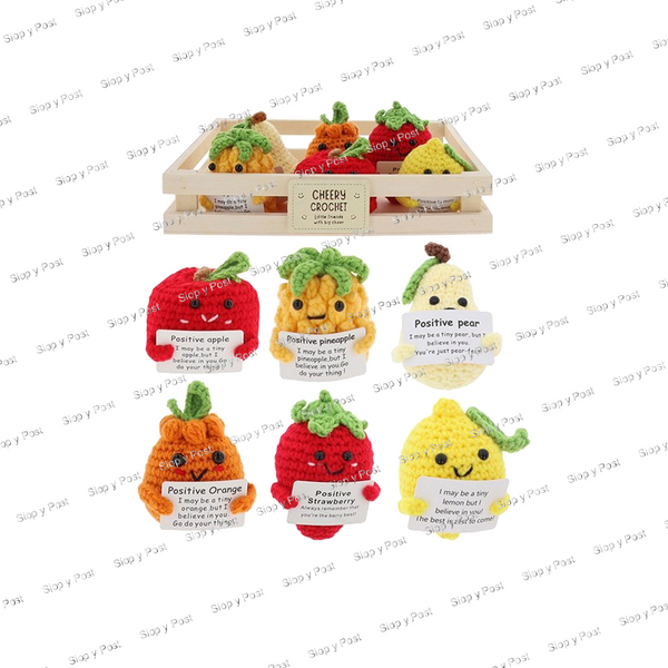 Addurniadau Ffrwythau Crosio Cheery Chums | Cheery Chums Crochet Fruit Ornaments