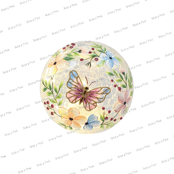 Crackle Pretty Butterfly LED Lamp