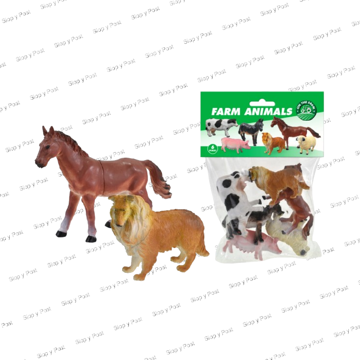 Set Anifeiliaid Fferm Bach - Small Farm Animals Set