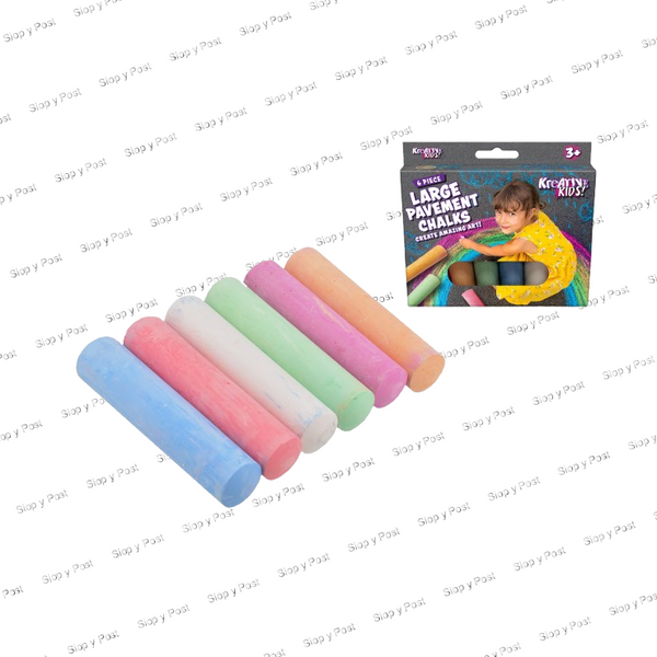 Large pavement chalks 6 pack