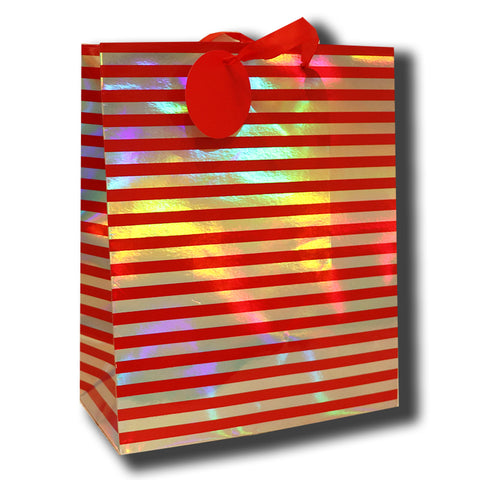 Gift Bag - Reg Gold stripes