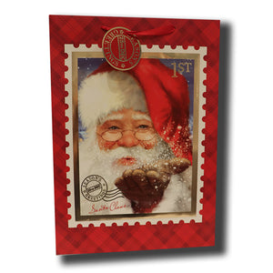 Gift Bag - Santa on a  stamp