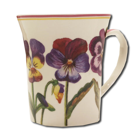 Mwg Blodau Piws | Purple Flowers Mug