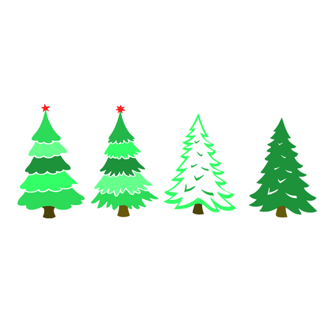 Graffeg Coeden Nadolig - Christmas Tree Graphic - SVG Download